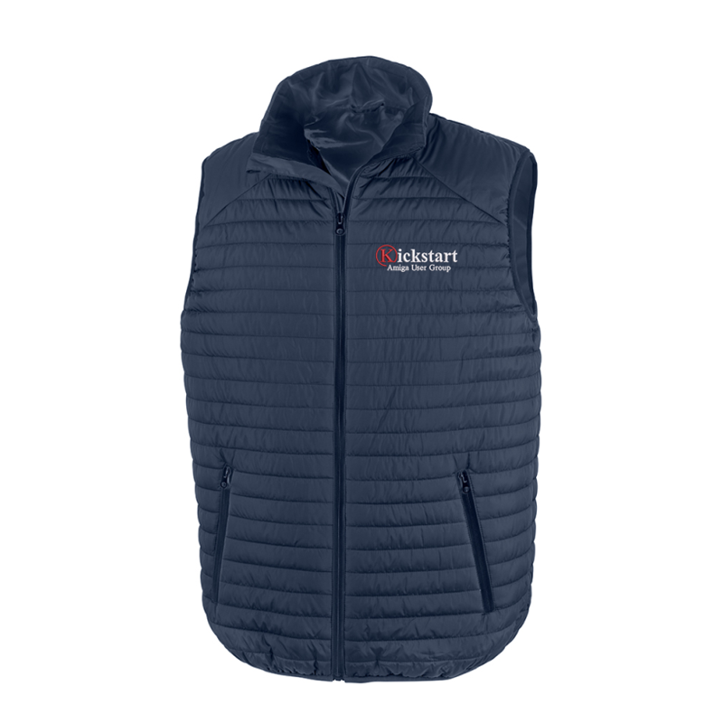 Full zip soft padded gilet with embroidered logo.