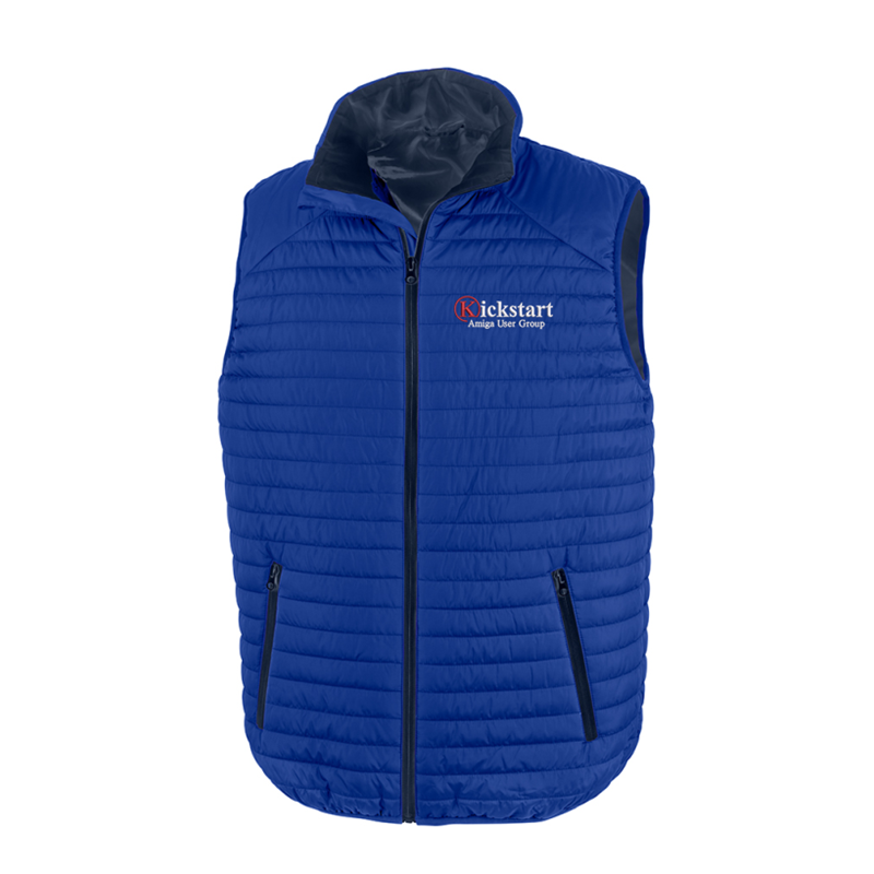 Full zip soft padded gilet with embroidered logo.