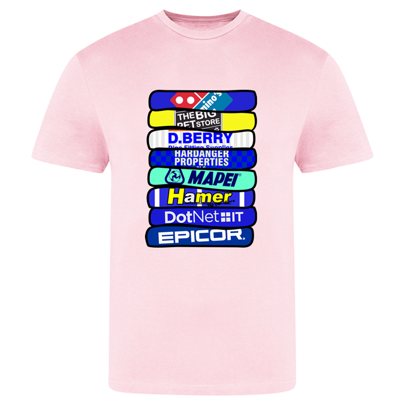 Cotton T Shirt printed wth historic kit stack design to front chest. Available in kids, unisex and ladies sizes