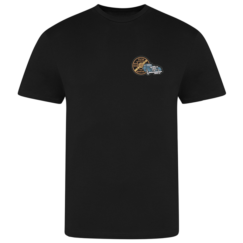 Cotton T Shirt, crew neck, embroidered with club logo to left breast.