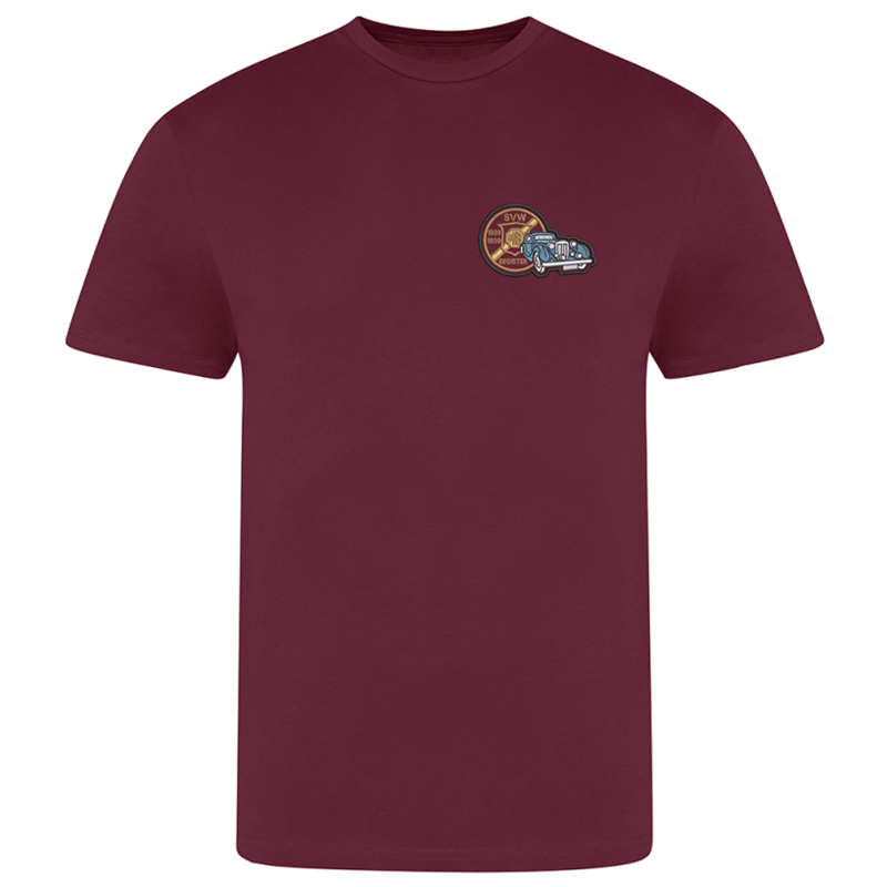 Cotton T Shirt, crew neck, embroidered with club logo to left breast.