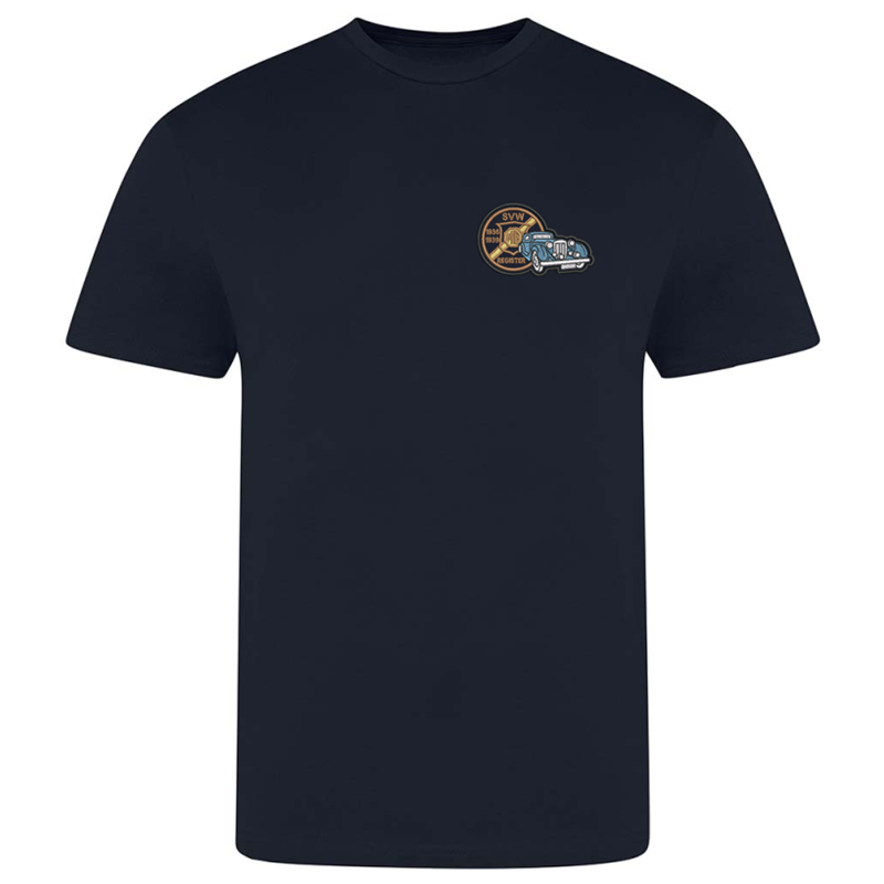 Cotton T Shirt, crew neck, embroidered with club logo to left breast.