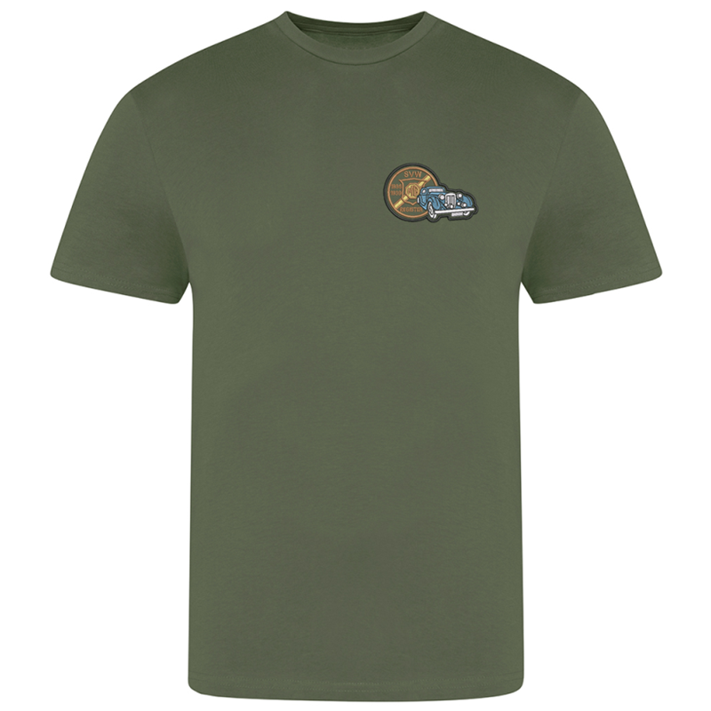 Cotton T Shirt, crew neck, embroidered with club logo to left breast.