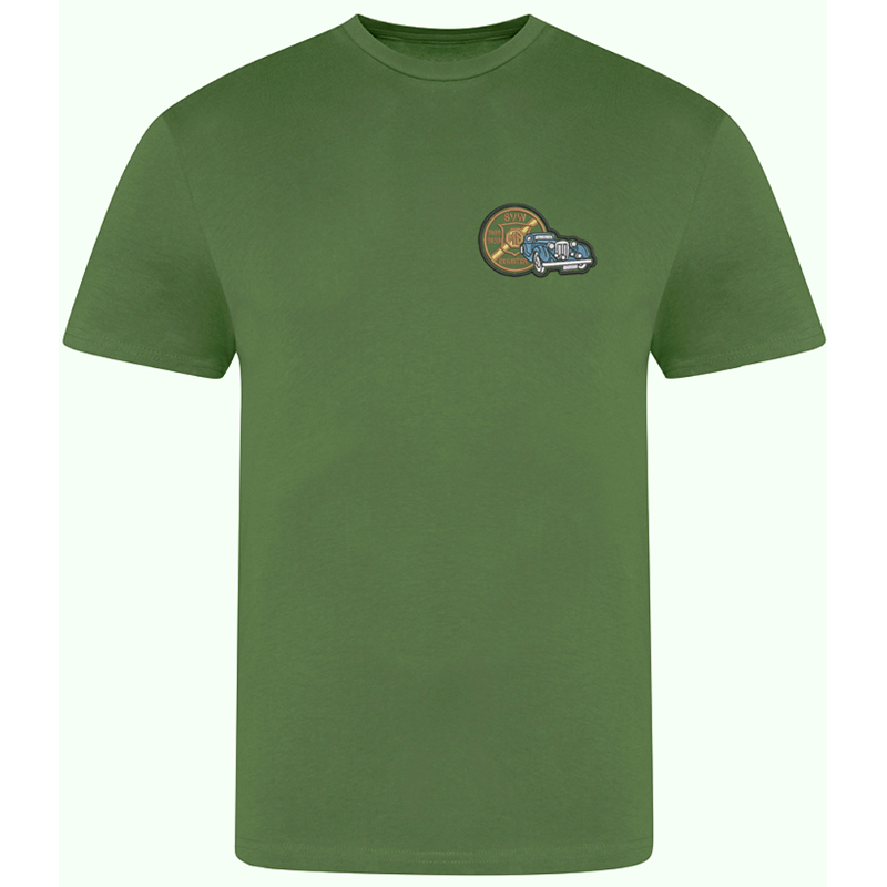 Cotton T Shirt, crew neck, embroidered with club logo to left breast.