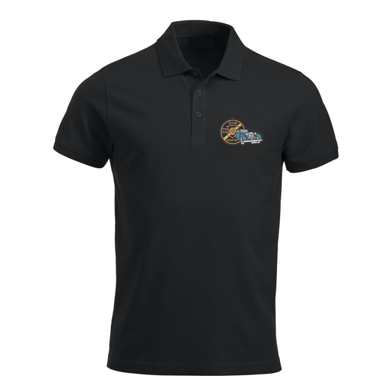 Polycotton Poloshirt embroidered with club logo to left breast.