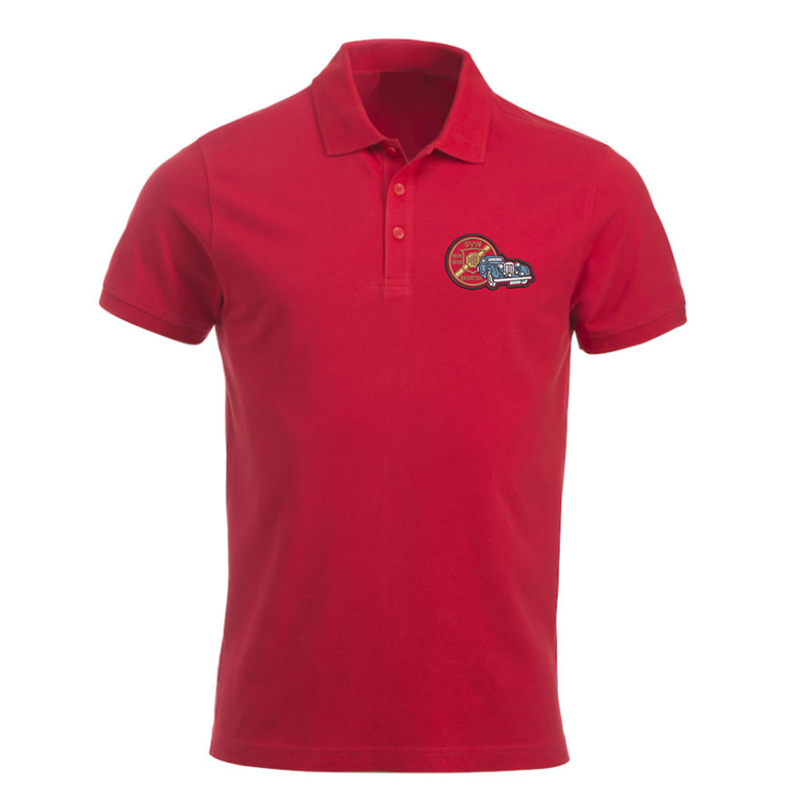 Polycotton Poloshirt embroidered with club logo to left breast.