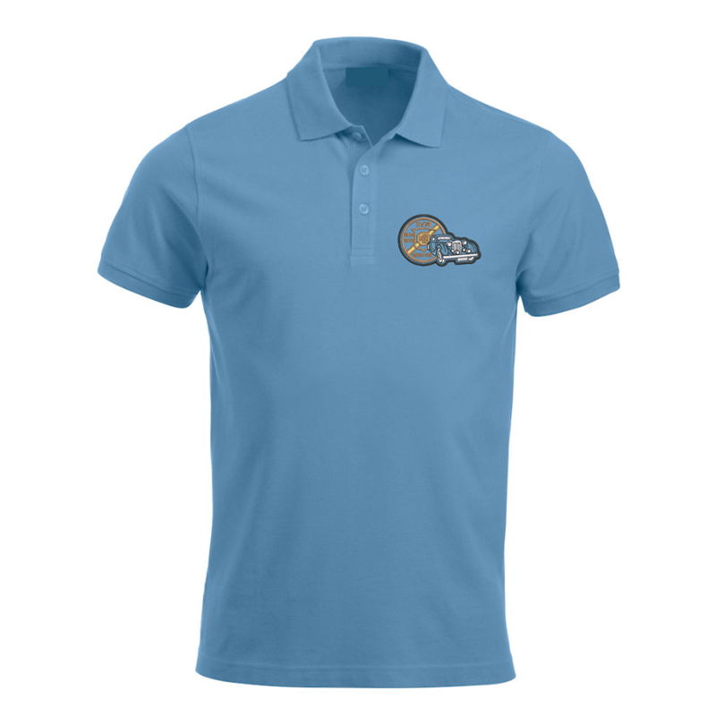 Polycotton Poloshirt embroidered with club logo to left breast.