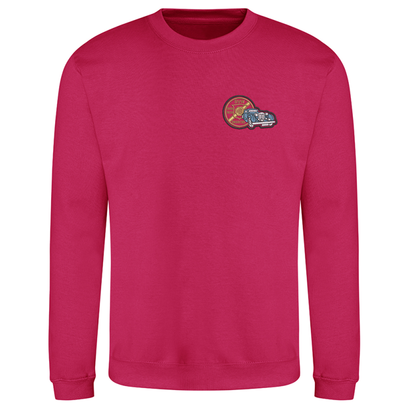 Crew neck sweatshirt with logo embroidered left breast
