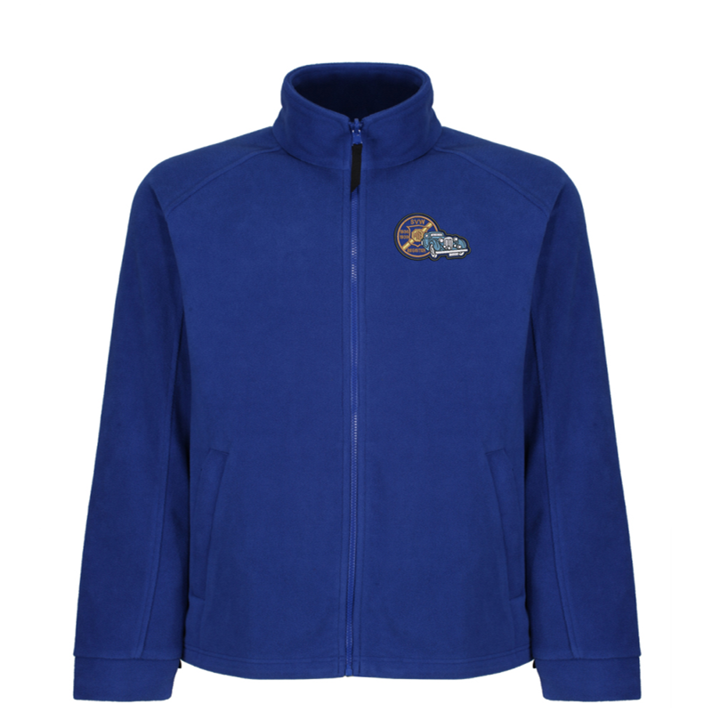 Full Zip heavy fleece jacket with logo embroidered to l e ft breast