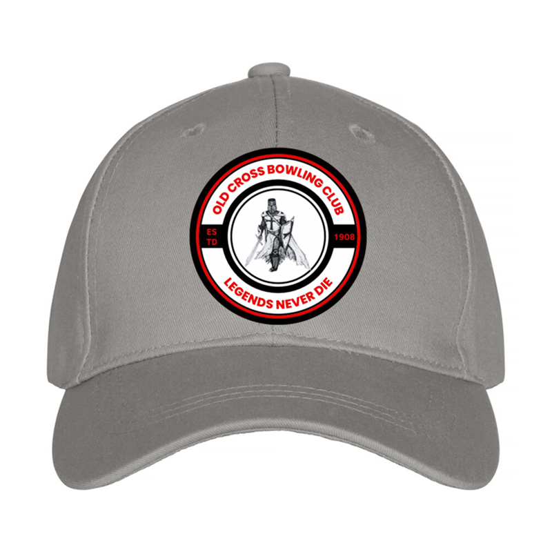 Baseball cap printed with club logo to front