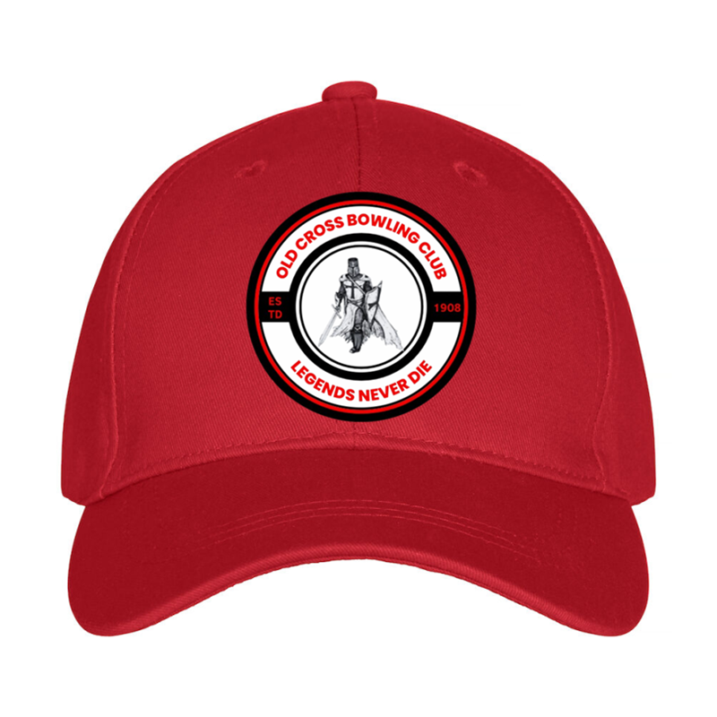 Baseball cap printed with club logo to front
