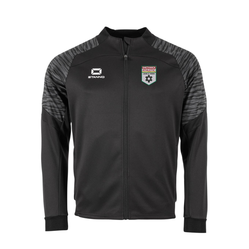 100% polyester regular fit full zip top, logo left breast.