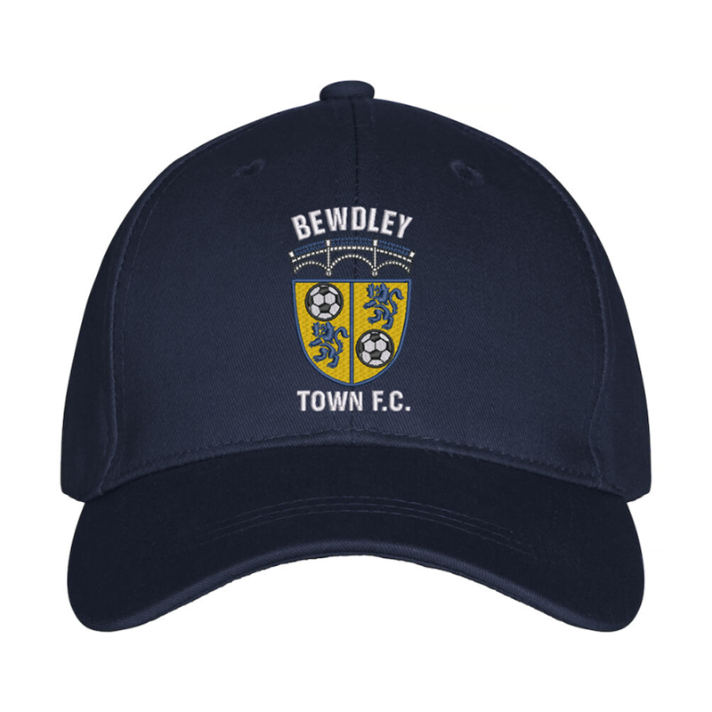 Premium baseball cap with embroidered logo to front