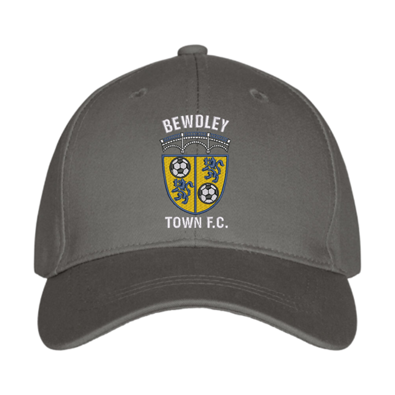 Premium baseball cap with embroidered logo to front