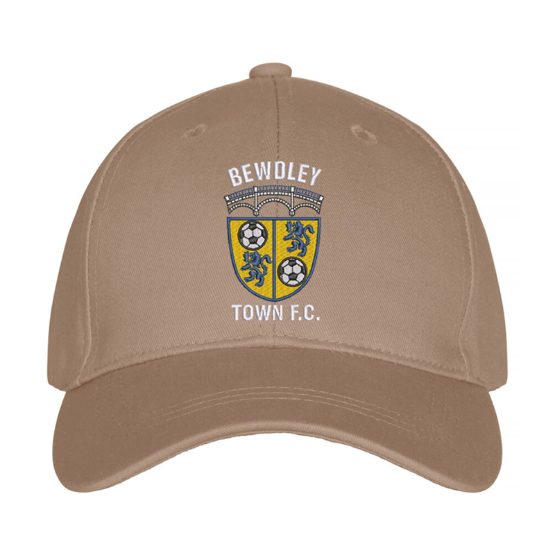 Premium baseball cap with embroidered logo to front