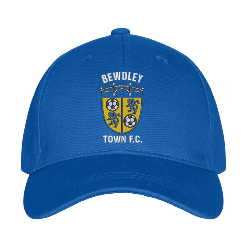 Premium baseball cap with embroidered logo to front