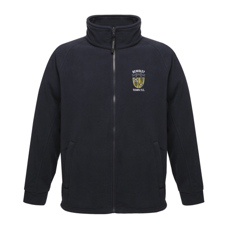 Premium polar fleece, full zip, with club logo embroidered left breast