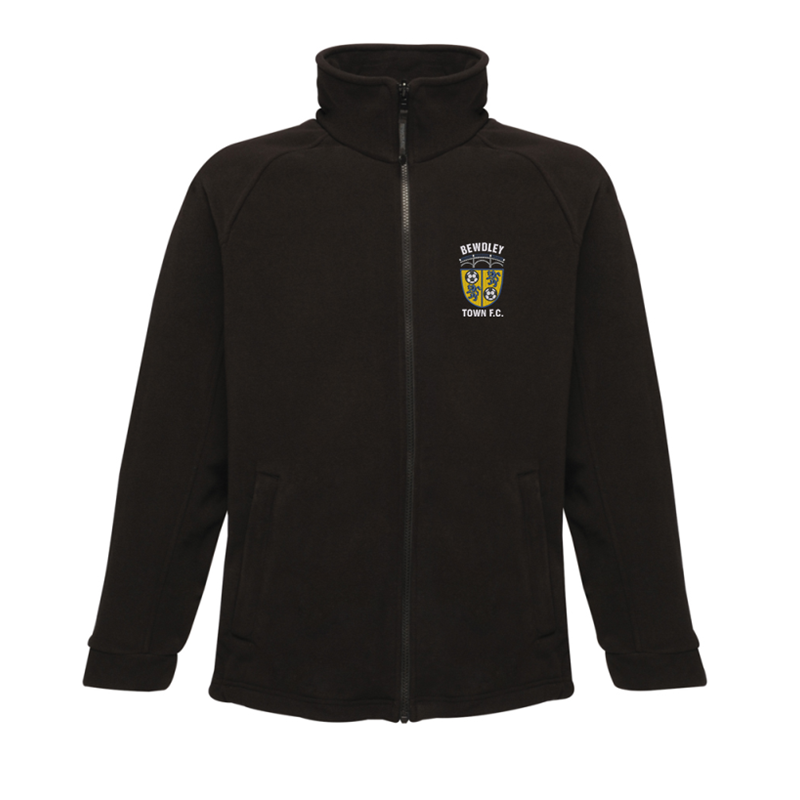 Premium polar fleece, full zip, with club logo embroidered left breast