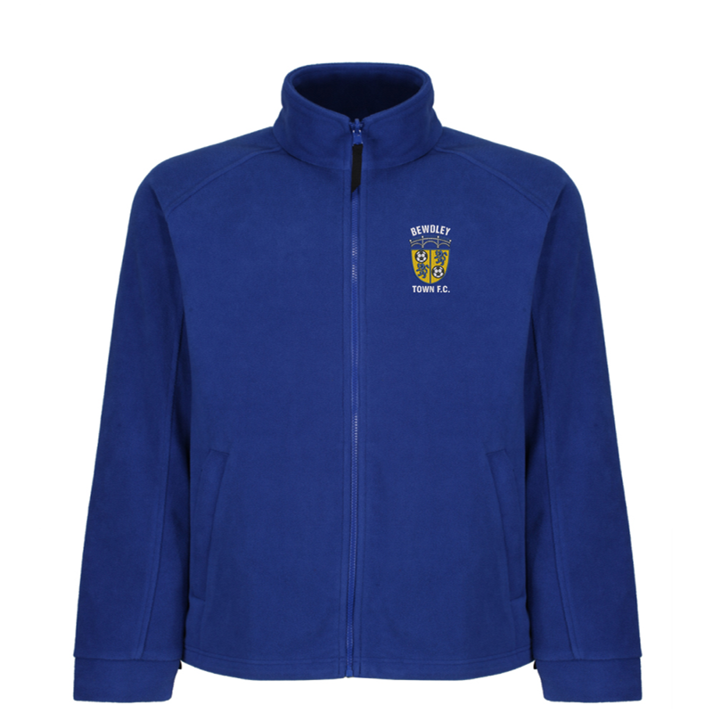 Premium polar fleece, full zip, with club logo embroidered left breast