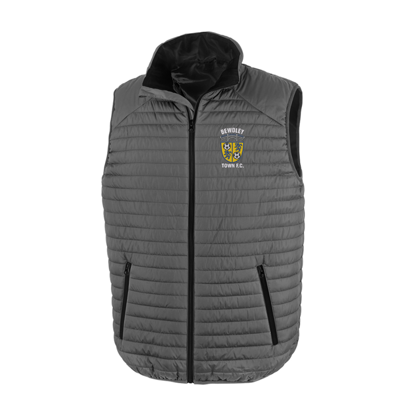 Soft padded gilet embroidered with club logo