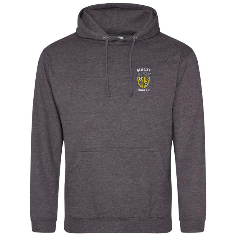 Polyester/Cotton mix over head hoodie embroidered with club logo