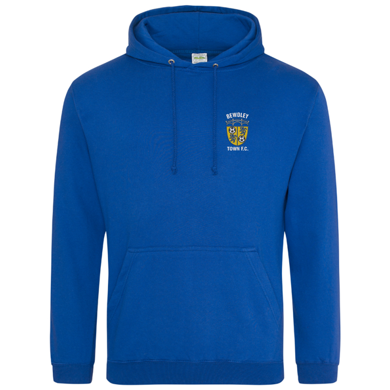 Polyester/Cotton mix over head hoodie embroidered with club logo