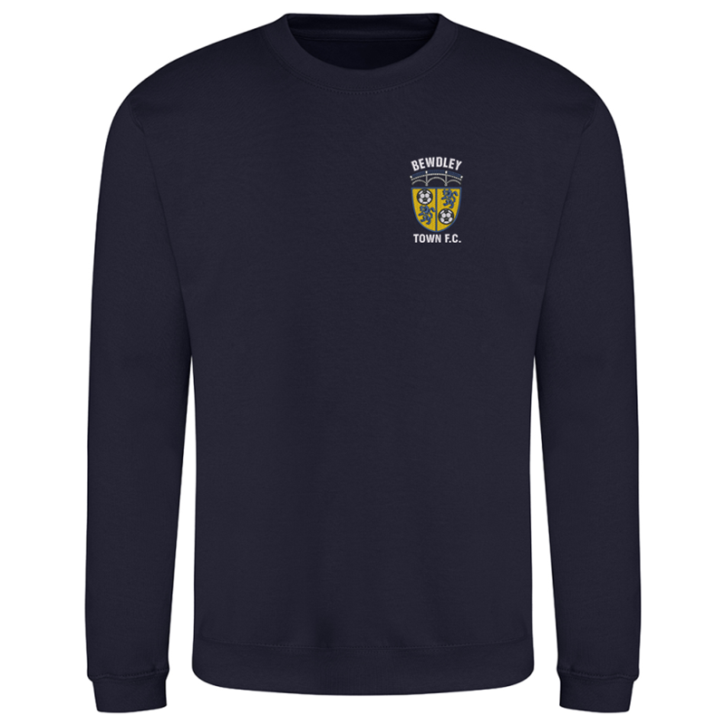 Crew neck sweatshirt embroidered with club logo