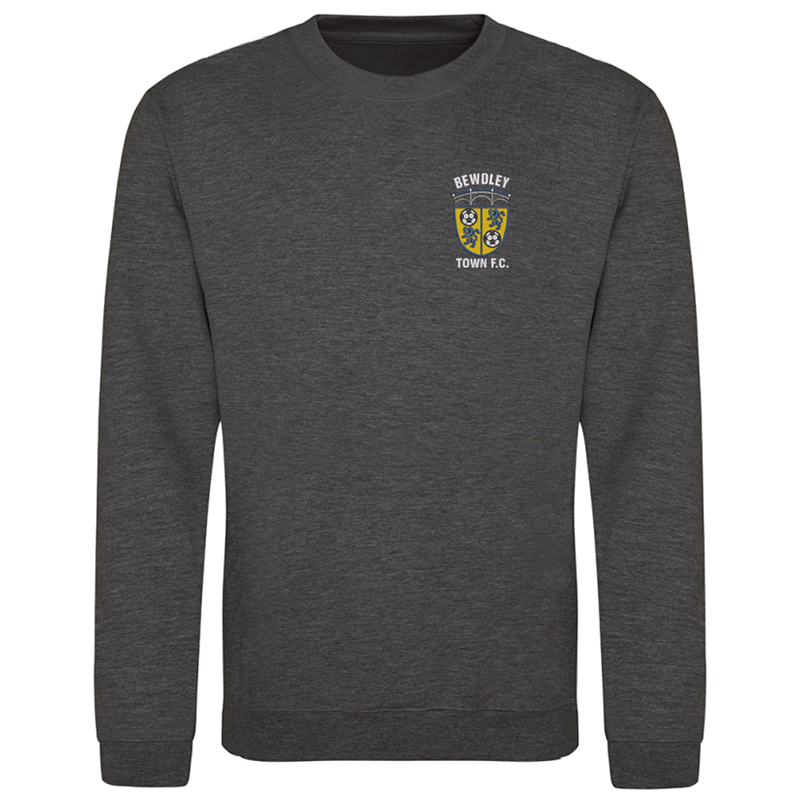Crew neck sweatshirt embroidered with club logo