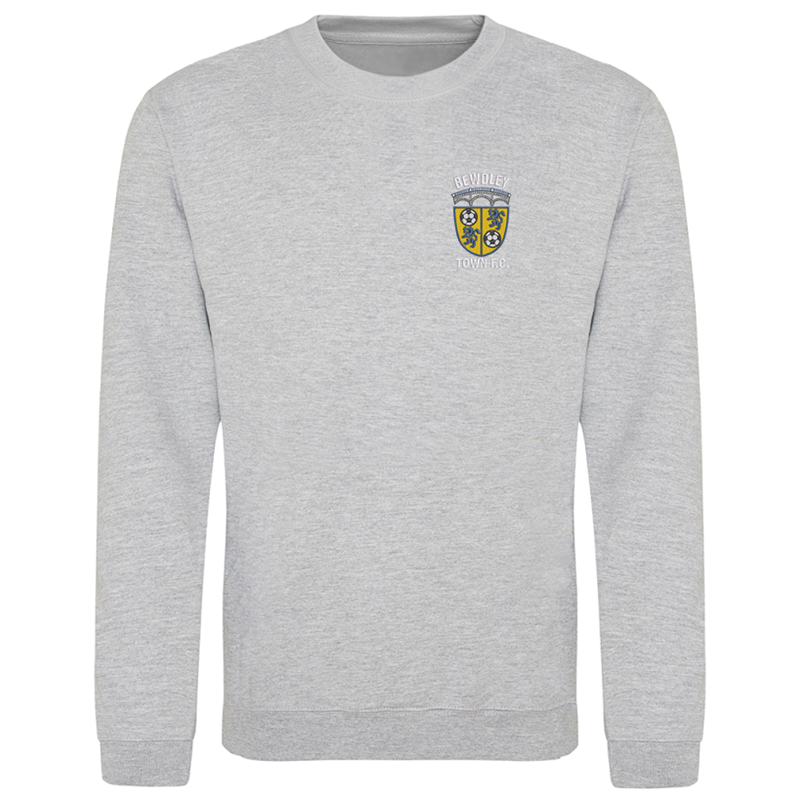 Crew neck sweatshirt embroidered with club logo