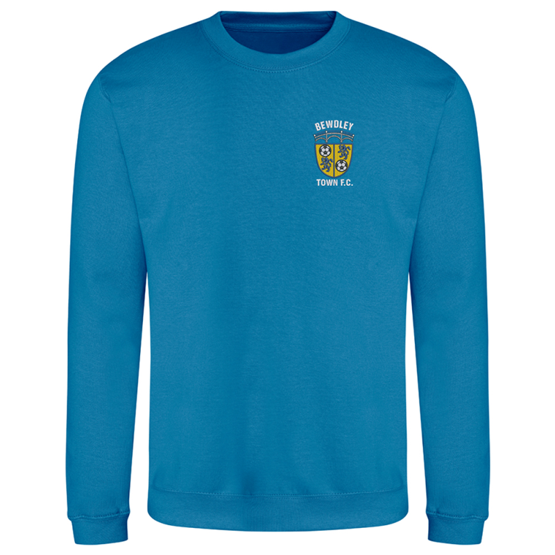 Crew neck sweatshirt embroidered with club logo