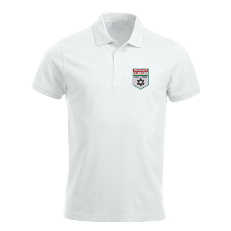 Cool polyester poloshirt with club logo embroidered