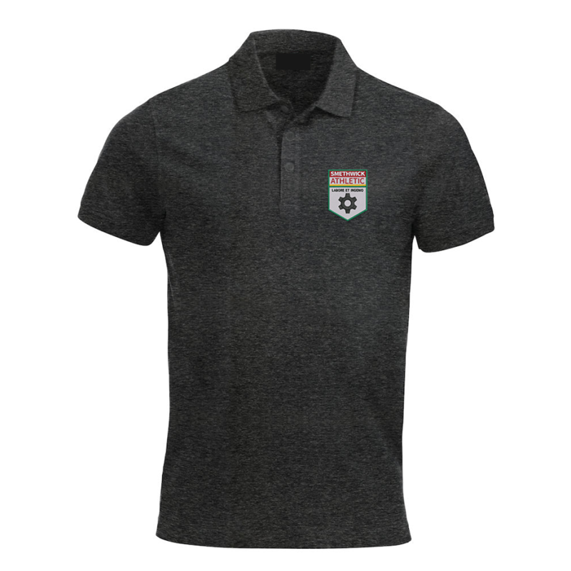 Cool polyester poloshirt with club logo embroidered