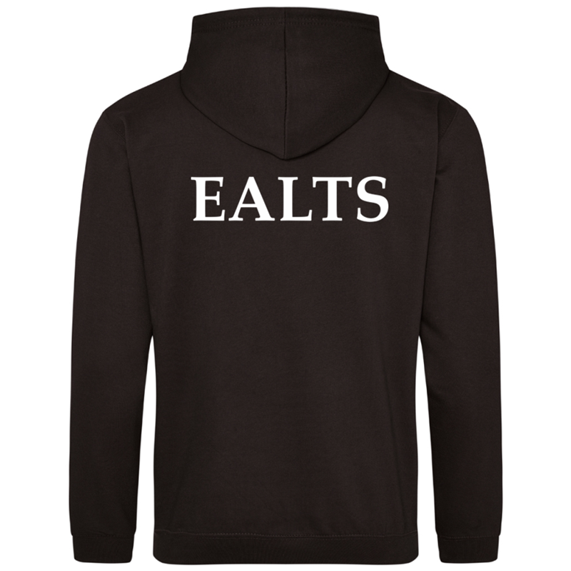 Deluxe feel hooded sweater with club logo printed left breast and EALTS printed to the back