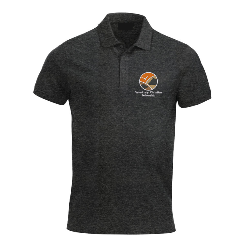 Unisex polyester/cotton poloshirt, embroidered with club logo to left breast.