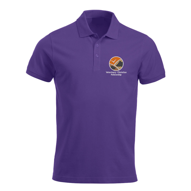 Unisex polyester/cotton poloshirt, embroidered with club logo to left breast.