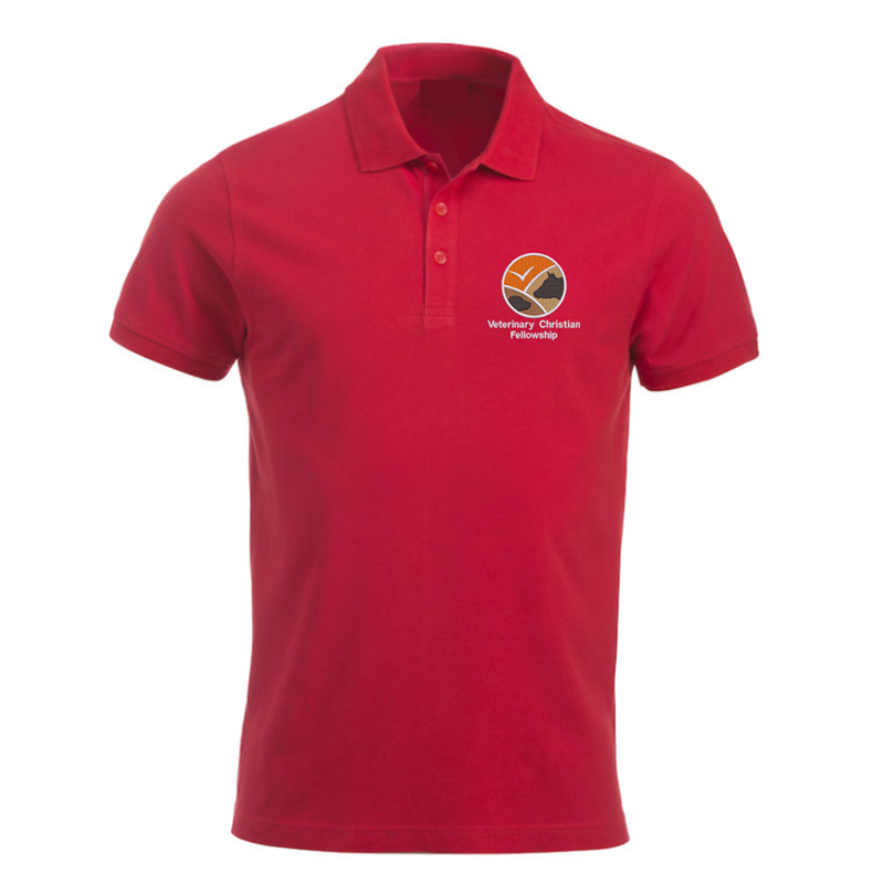 Unisex polyester/cotton poloshirt, embroidered with club logo to left breast.