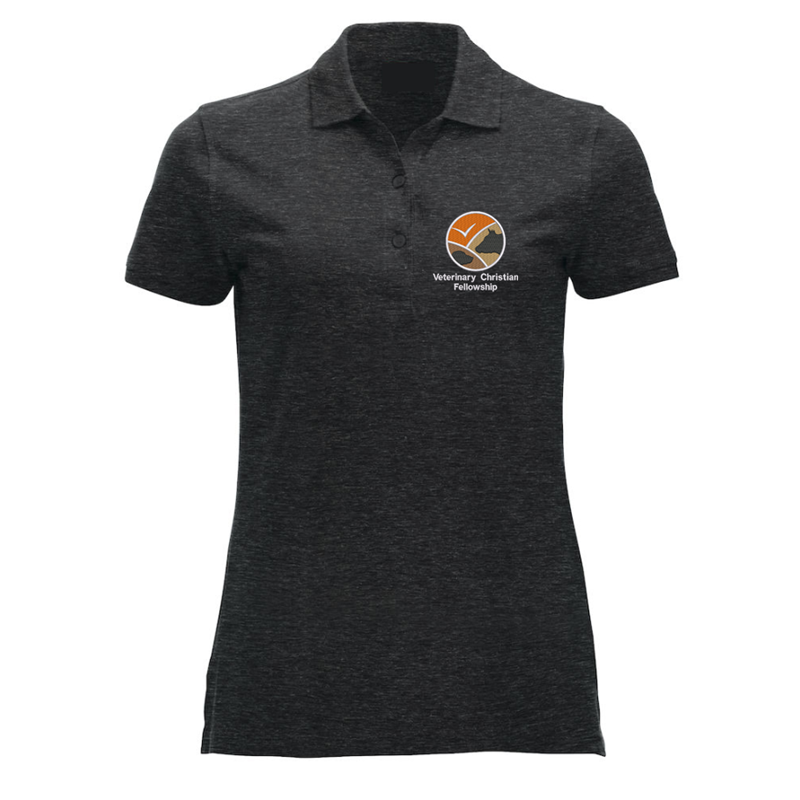 Ladies fit polyester/cotton poloshirt, embroidered with club logo to left breast.