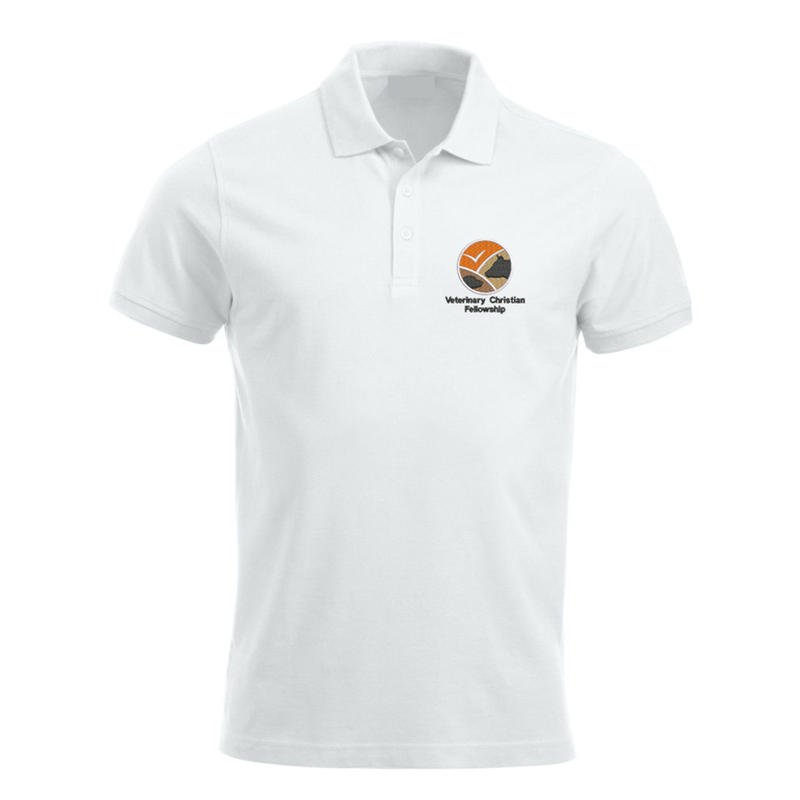 Unisex polyester/cotton poloshirt, embroidered with club logo to left breast.