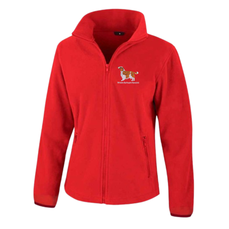 Full zip fleece, ladies fit, embroidered with logo to left breast