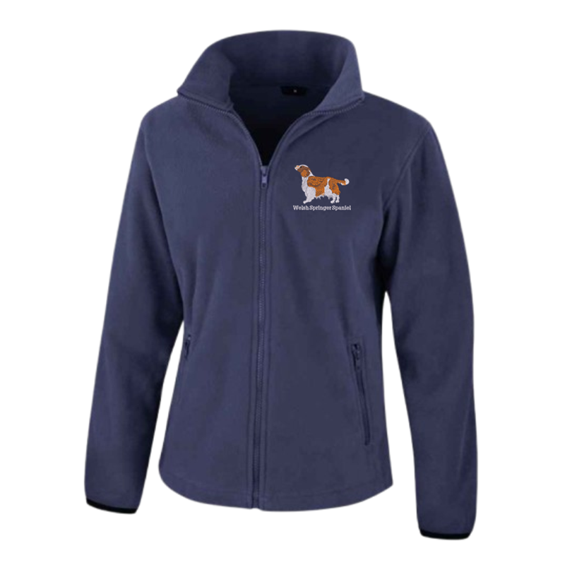 Full zip fleece, ladies fit, embroidered with logo to left breast