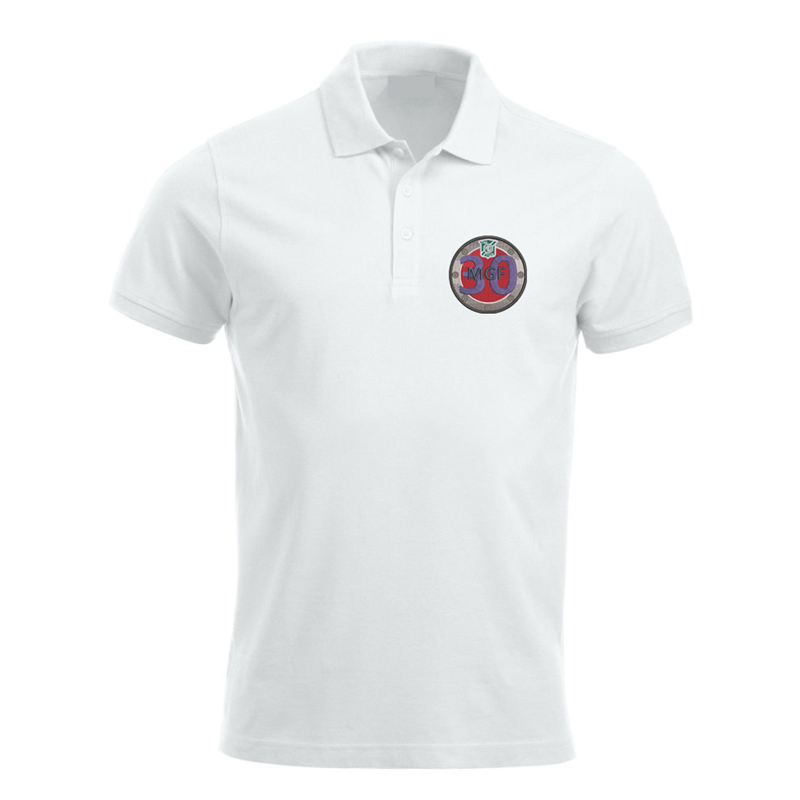 Unisex poly/cotton polo shirt with logo to left breast.
