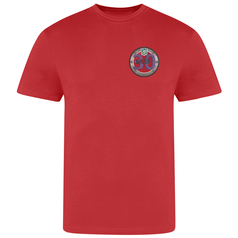 Crew neck cotton t shirt with logo to left breast