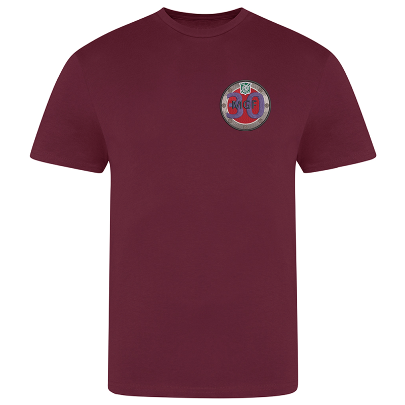 Crew neck cotton t shirt with logo to left breast