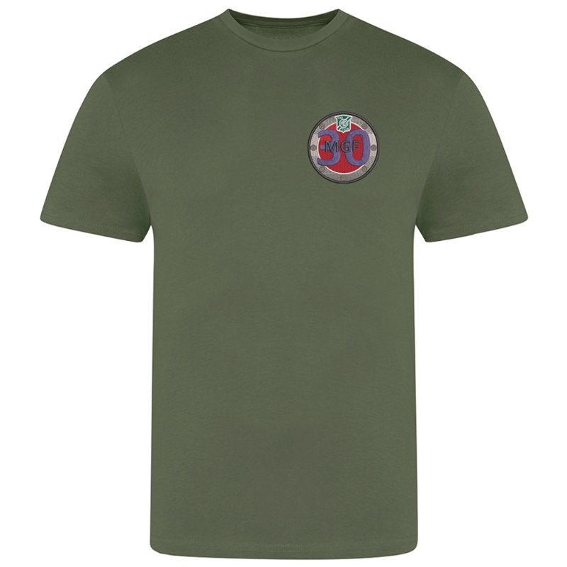 Crew neck cotton t shirt with logo to left breast
