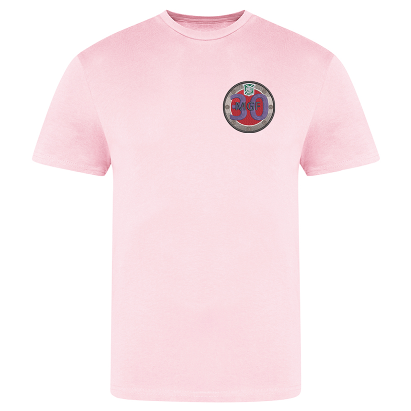 Crew neck cotton t shirt with logo to left breast