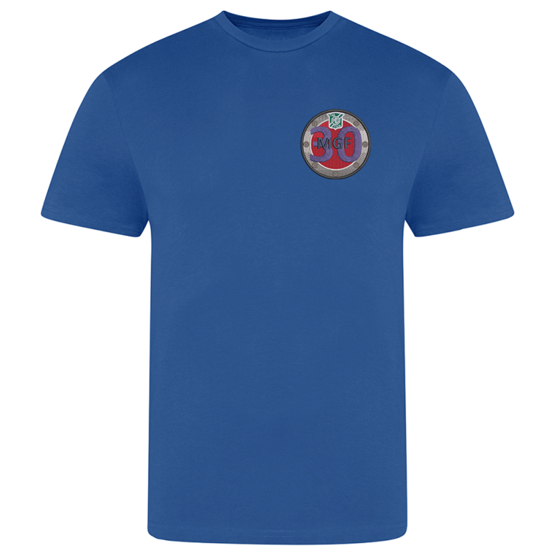 Crew neck cotton t shirt with logo to left breast