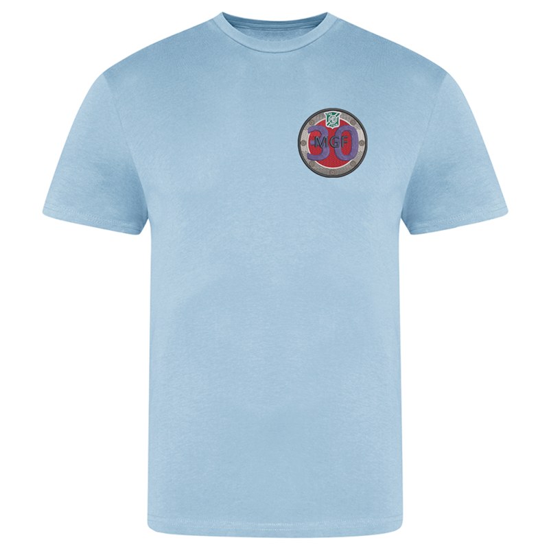 Crew neck cotton t shirt with logo to left breast