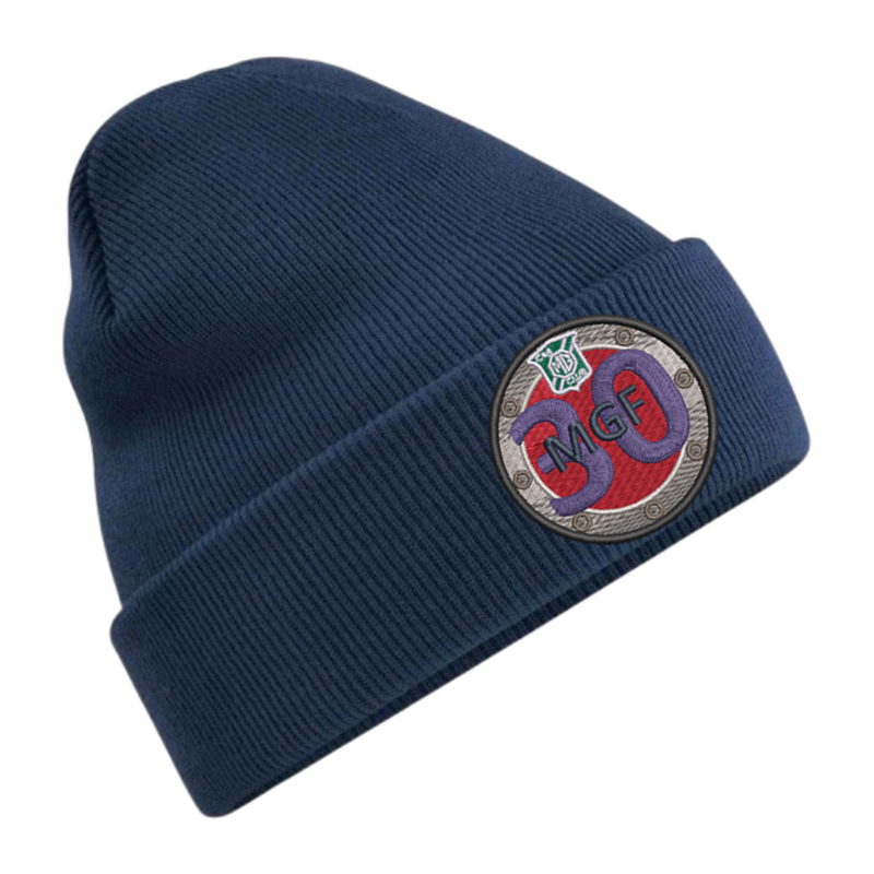Knitted cuffed beanie hat with logo.
