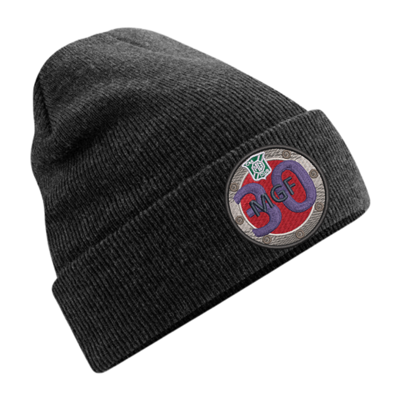 Knitted cuffed beanie hat with logo.