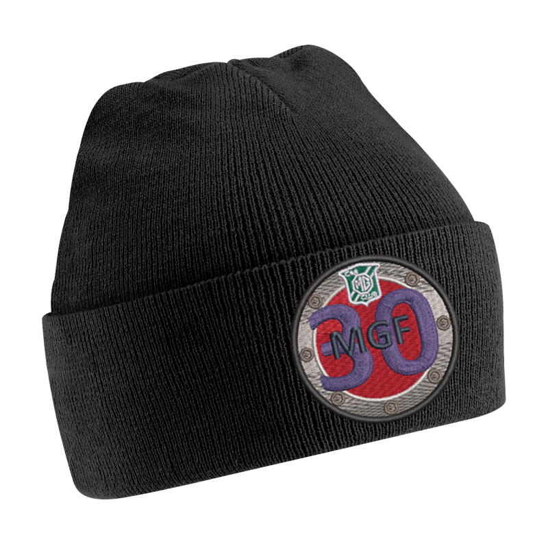 Knitted cuffed beanie hat with logo.